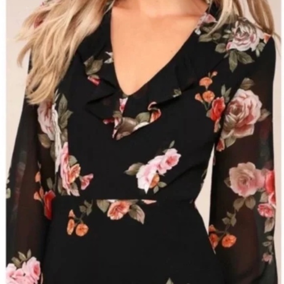 Lulu’s Alive with Artistry dress floral romantic - Picture 3 of 4